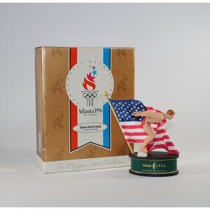 Hallmark Keepsake Christmas Ornament Atlanta 1996 Swimming Figure